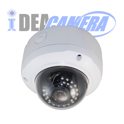 2MP IR Dome HD IP WDR Camera with 5MP 2.8-12mm Lens