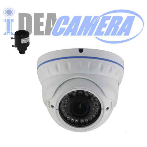 4MP Metal IR Varifocal Dome AHD Camera, 4MP HD 2.8-12mm Varifocal Lens, Low illumination, UTC Control, AHD/CVI/TVI/CVBS 4-in-1.