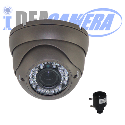 4MP Metal IR Varifocal Dome AHD Camera, 4MP HD 2.8-12mm Varifocal Lens, Low illumination, UTC Control, AHD/CVI/TVI/CVBS 4-in-1