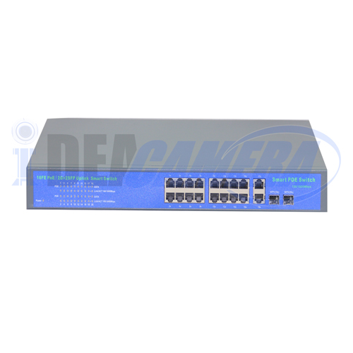 250W Active 16+2+2 10/100/1000 POE Switch, Internal Power.