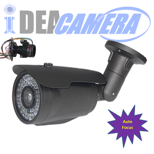 HD H.265 2.0Megapixels Waterproof IR Bullet IP Camera with HD 2.8-12mm 4X motorized zoom lens, Auto focus, Audio in, PoE power supply, VSS Mobile APP.