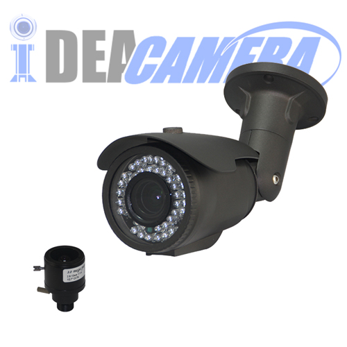 4MP Waterproof Bullet IR AHD Camera with 4MP 2.8-12mm Varifocal Lens, Low illumination, UTC Control, AHD/CVI/TVI/CVBS 4-in-1.