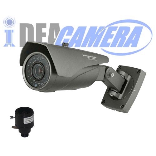 4MP IR Waterproof Bullet HD IP Camera, 3MP 2.8-12mm Varifocal Lens with IR CUT, POE Optional, VSS Mobile APP.
